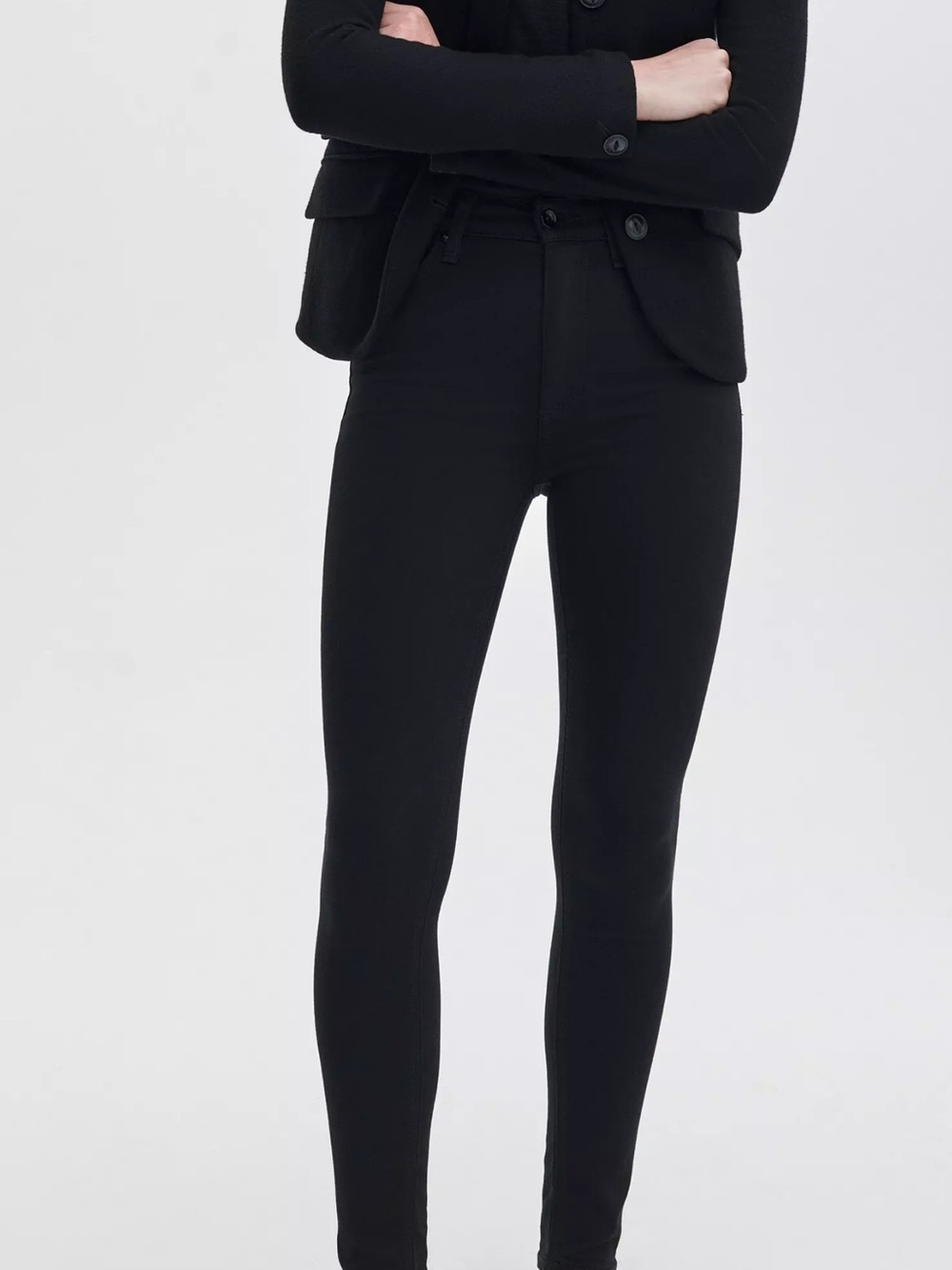 rag & bone Black High-Rise Skinny Jeans